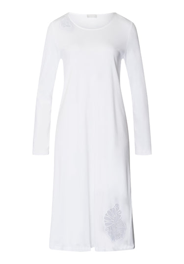 Belina Round Neck Cotton Nightgown | White 74824-101
